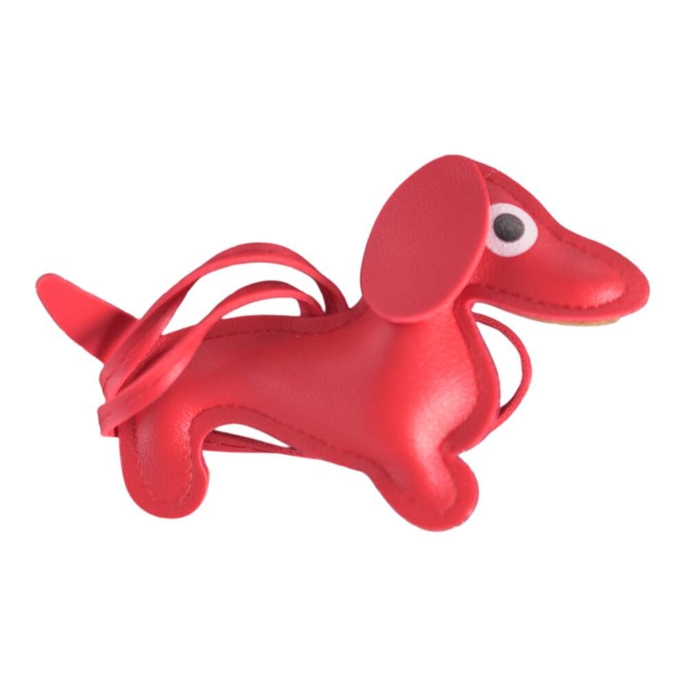 Dachshund Bag Charm Keychain Faux Leather Dog Mom Y2K Cottagecore Red NWT - Picture 3 of 11